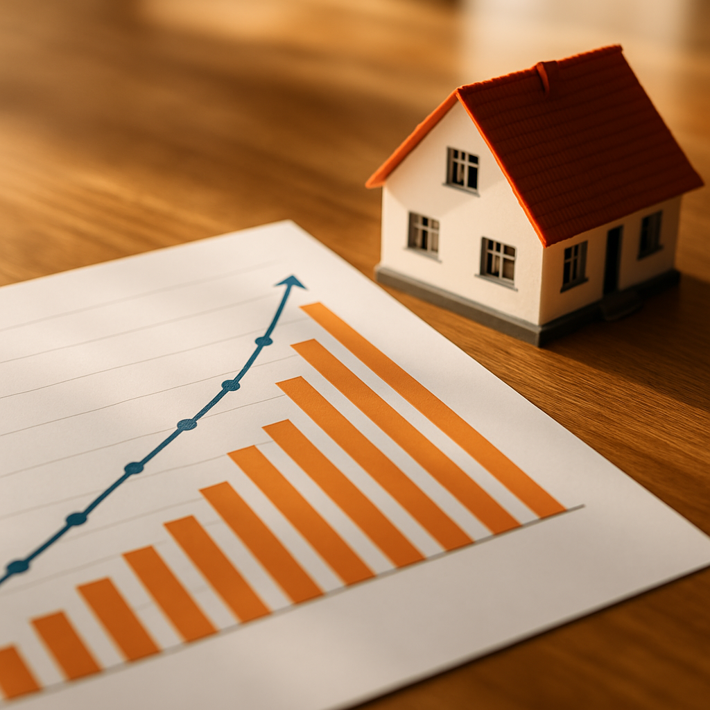 Growth chart showing rising assisted living facility value before a sale