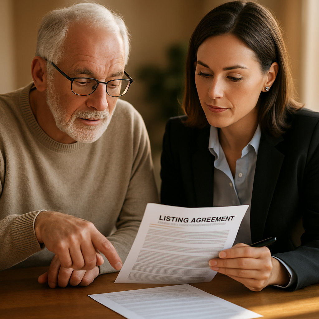 Signing a listing agreement to sell an assisted living facility